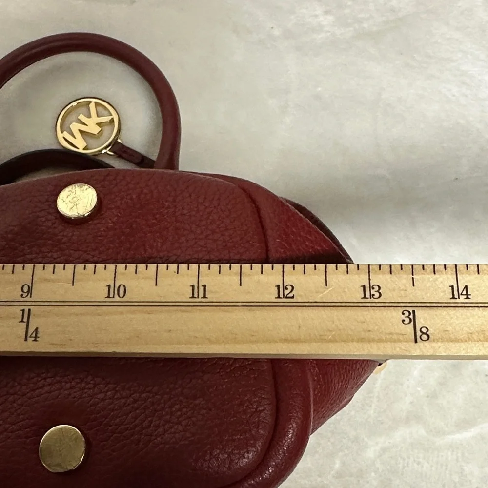 Michael Kors Burgundy pebbled Leather Satchel - Crossbody